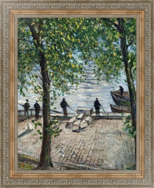 Постер Fishermen on the Seine, 1939 с типом исполнения На холсте в раме в багетной раме 484.M48.310
