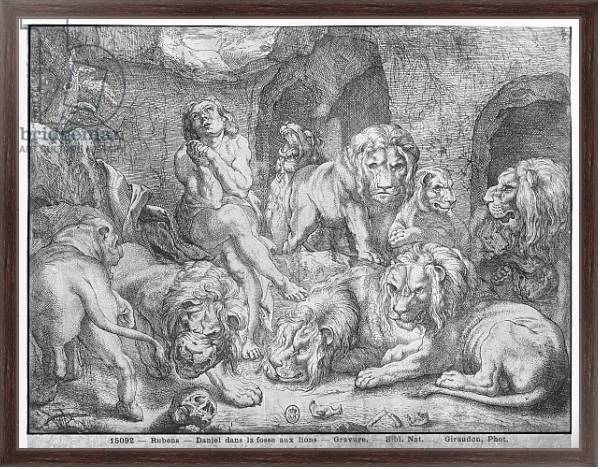 Постер Daniel in the lions' den 1 с типом исполнения На холсте в раме в багетной раме 221-02
