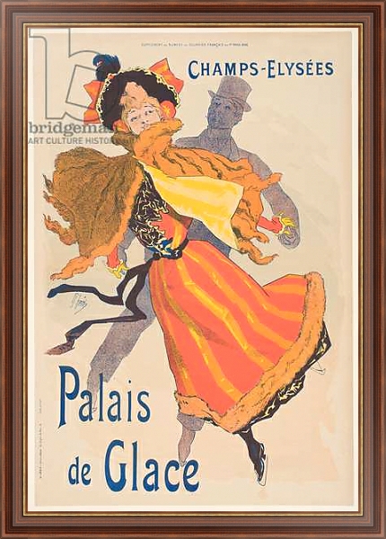 Постер Poster advertising the Palais de Glace, Champs Elysees с типом исполнения На холсте в раме в багетной раме 35-M719P-83