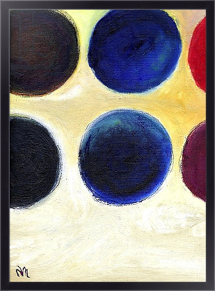 Постер The Happy Dots 8, 2014, с типом исполнения На холсте в раме в багетной раме 221-01