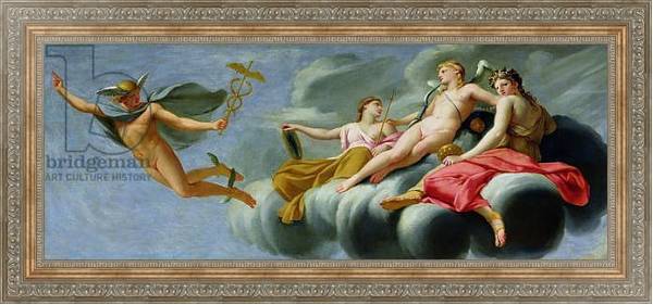 Постер Cupid orders Mercury, messenger of the Gods, to announce the Power of Love to the Universe, 1646-47 с типом исполнения На холсте в раме в багетной раме 484.M48.310