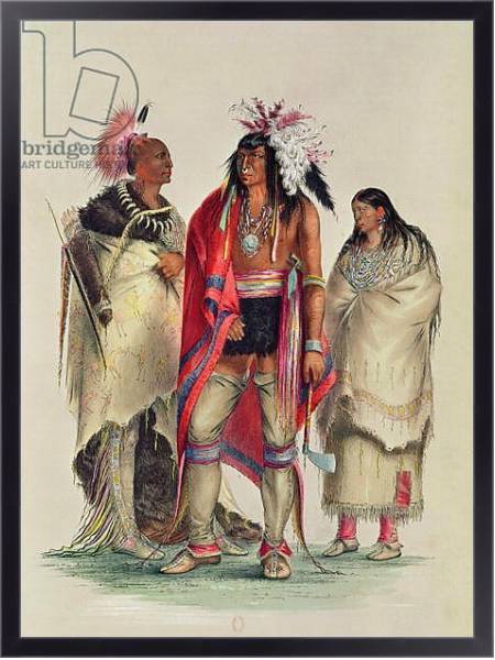 Постер North American Indians, c.1832 с типом исполнения На холсте в раме в багетной раме 221-01