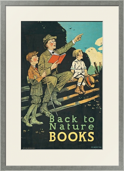 Постер Back to nature books с типом исполнения Под стеклом в багетной раме 1727.2510