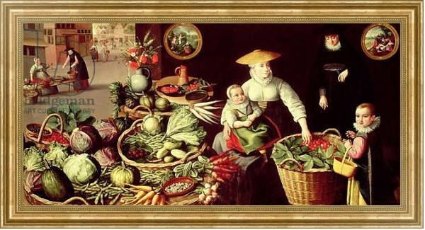 Постер Vegetable Market с типом исполнения На холсте в раме в багетной раме NA033.1.051