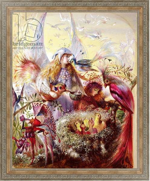 Постер Fairies with Birds с типом исполнения На холсте в раме в багетной раме 484.M48.310