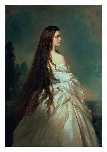 Постер Elizabeth of Bavaria, wife of Emperor Franz Joseph I of Austria с типом исполнения На холсте в раме в багетной раме 221-03