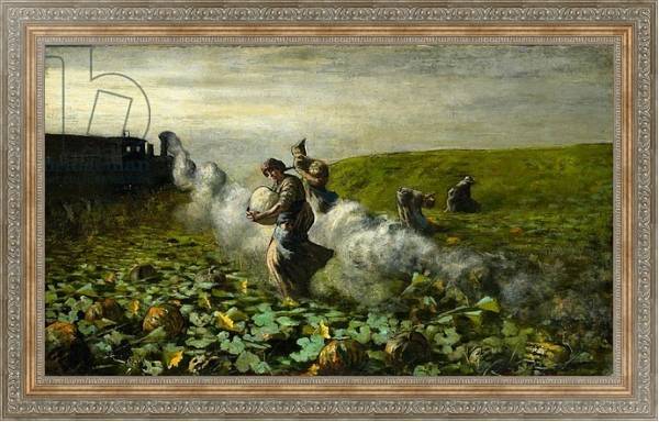 Постер The Pumpkin Harvest, 1897 с типом исполнения На холсте в раме в багетной раме 484.M48.310