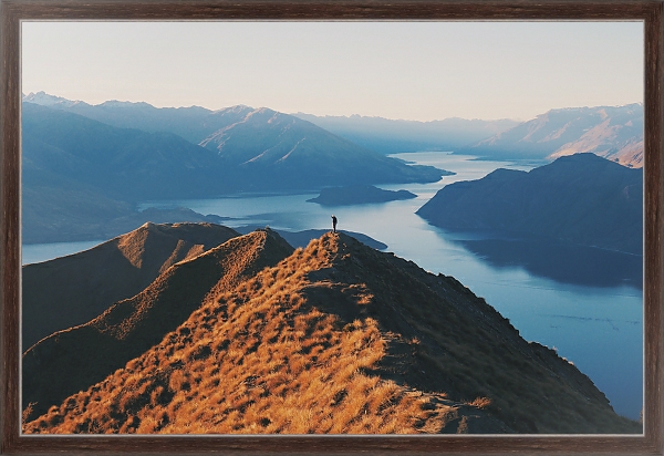 Постер Ройс Пик, Новая Зеландия с типом исполнения На холсте в раме в багетной раме 221-02