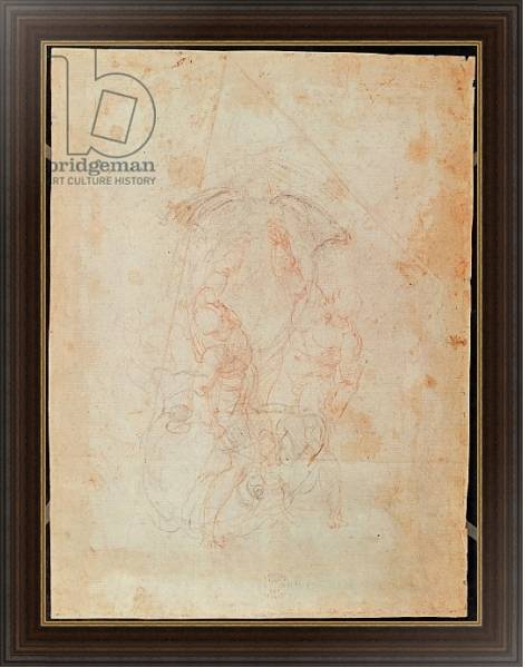 Постер Study of two male figures с типом исполнения На холсте в раме в багетной раме 1.023.151