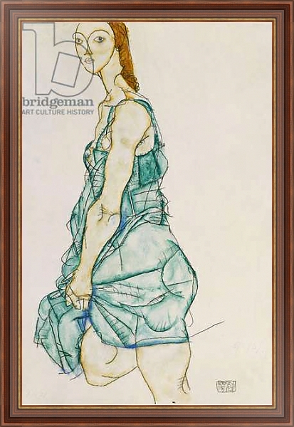 Постер Upright Standing Woman, 1912 с типом исполнения На холсте в раме в багетной раме 35-M719P-83