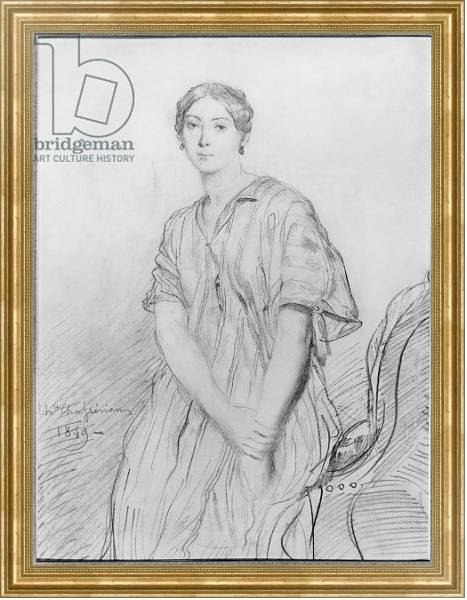 Постер Portrait of Alice Ozy, 1849 с типом исполнения На холсте в раме в багетной раме NA033.1.051