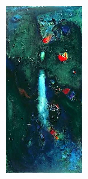 Постер Green Waterfall с типом исполнения На холсте в раме в багетной раме 221-03