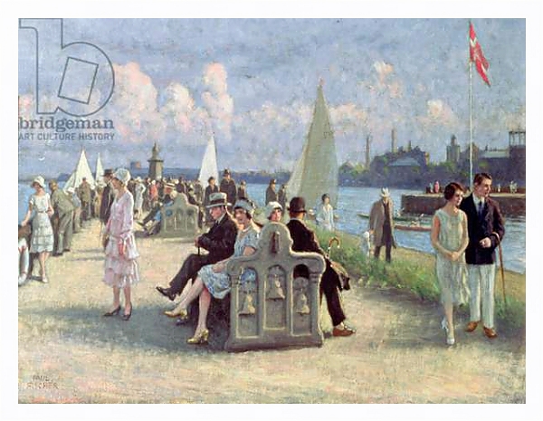 Постер People on a Promenade с типом исполнения На холсте в раме в багетной раме 221-03