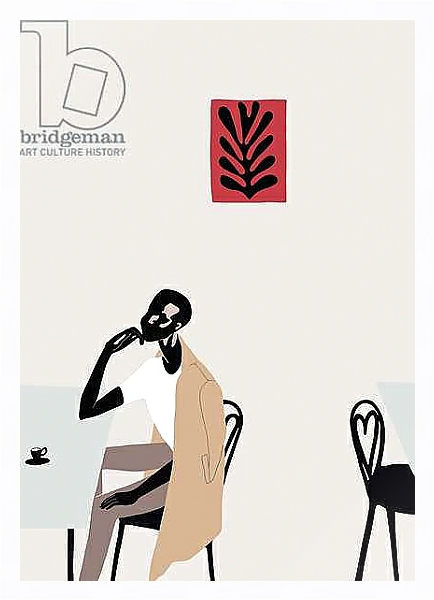 Постер Cafe Scene with Matisse, 2016 с типом исполнения На холсте в раме в багетной раме 221-03