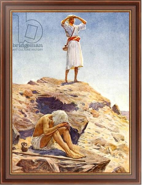 Постер Elijah and his servant watching for rain on Mount Carmel с типом исполнения На холсте в раме в багетной раме 35-M719P-83