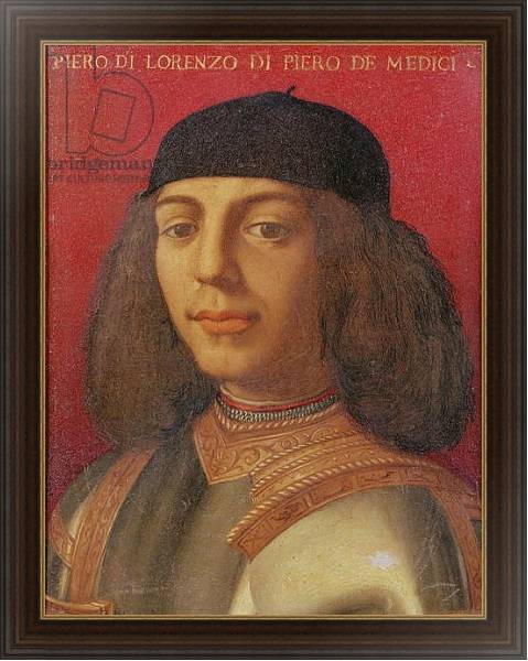 Постер Portrait of Piero di Lorenzo de Medici с типом исполнения На холсте в раме в багетной раме 1.023.151