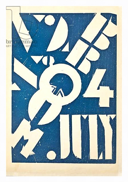 Постер Cover for the art magazine 'Broom', c.1921-1924 с типом исполнения На холсте в раме в багетной раме 221-03