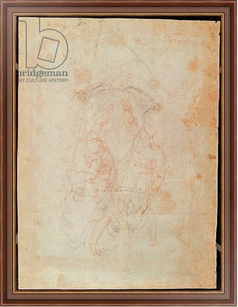 Постер Study of two male figures с типом исполнения На холсте в раме в багетной раме 35-M719P-83