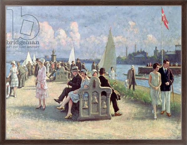 Постер People on a Promenade с типом исполнения На холсте в раме в багетной раме 221-02