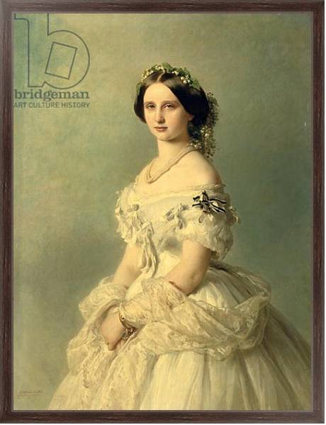 Постер Portrait of Princess of Baden, 1856 с типом исполнения На холсте в раме в багетной раме 221-02