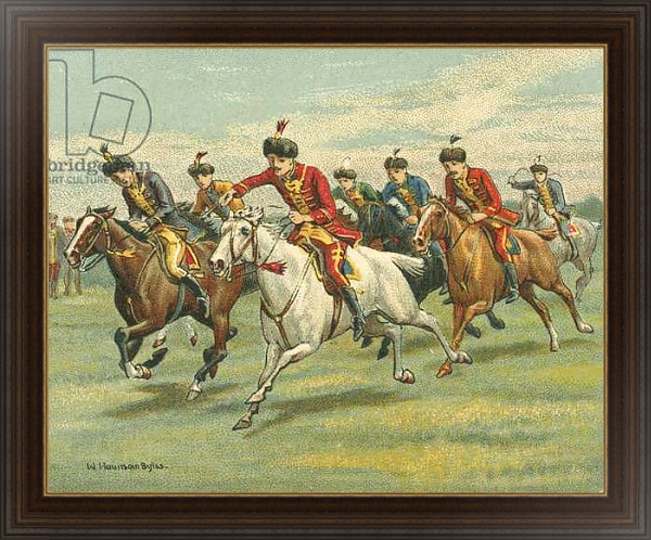 Постер Races Historic and Modern, Hungarian Horse Races с типом исполнения На холсте в раме в багетной раме 1.023.151