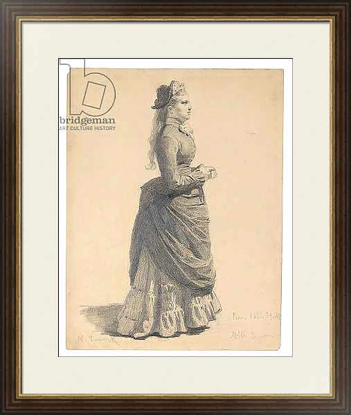 Постер Mademoiselle Eugénie, 1877 с типом исполнения Под стеклом в багетной раме 1.023.036
