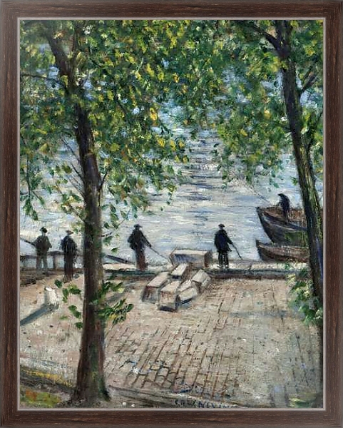 Постер Fishermen on the Seine, 1939 с типом исполнения На холсте в раме в багетной раме 221-02