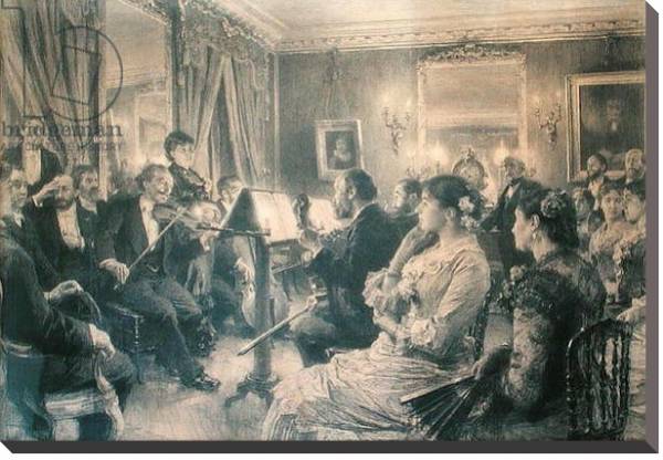 Постер The Quartet or The Musical Evening at the House of Amaury Duval, 1881 с типом исполнения На холсте без рамы
