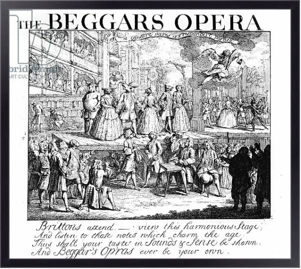 Постер The Beggar's Opera Burlesqued, 1728 с типом исполнения На холсте в раме в багетной раме 221-01