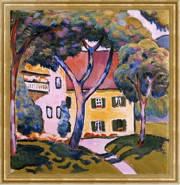 Постер House in a Landscape с типом исполнения На холсте в раме в багетной раме NA033.1.051