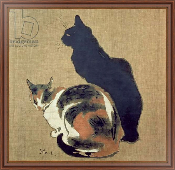 Постер Two Cats, 1894 1 с типом исполнения На холсте в раме в багетной раме 35-M719P-83