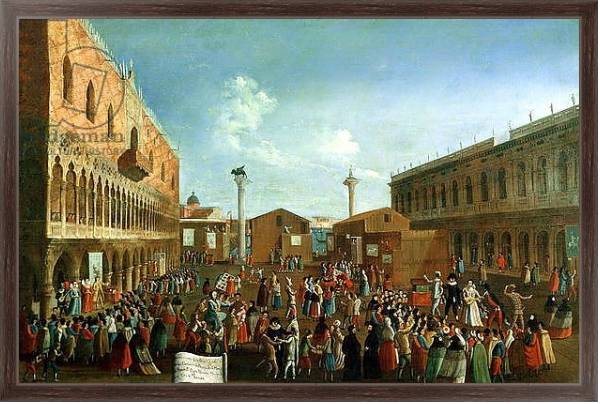 Постер Charlatans in the Piazzetta San Marco, Venice с типом исполнения На холсте в раме в багетной раме 221-02