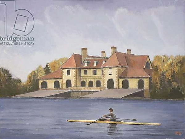 Постер Harvard Boathouse - Fall с типом исполнения На холсте без рамы