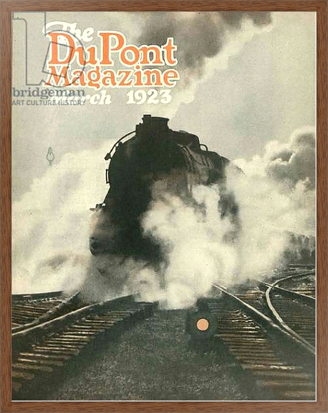 Постер Train, front cover of the 'DuPont Magazine', March 1923 с типом исполнения На холсте в раме в багетной раме 1727.4310