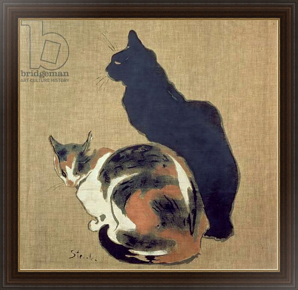 Постер Two Cats, 1894 1 с типом исполнения На холсте в раме в багетной раме 1.023.151