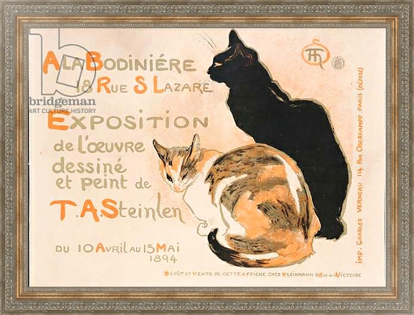 Постер At the Bodiniere, 1894 с типом исполнения На холсте в раме в багетной раме 484.M48.310