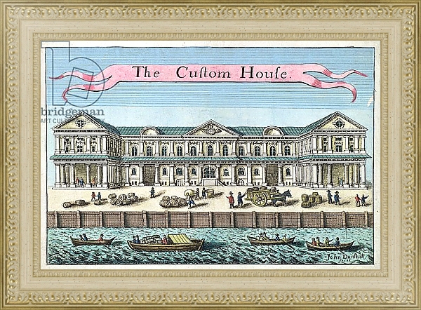 Постер Customs House, c.1700 с типом исполнения Акварель в раме в багетной раме 484.M48.725