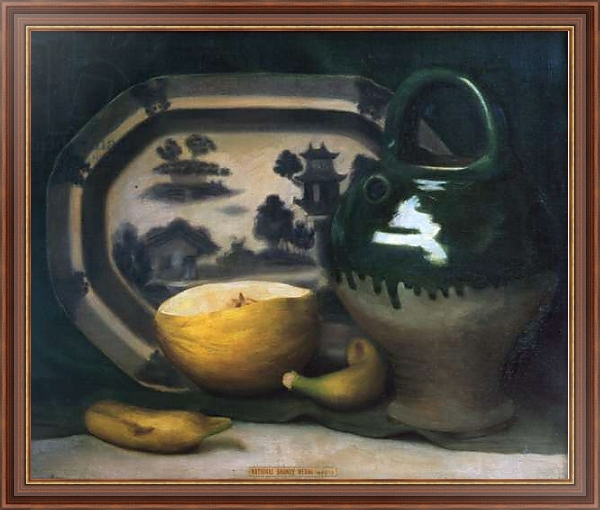 Постер Still life with melon, 1908 с типом исполнения На холсте в раме в багетной раме 35-M719P-83