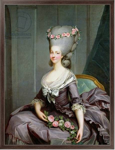 Постер Marie-Therese de Savoie-Carignan Princess of Lamballe с типом исполнения На холсте в раме в багетной раме 221-02