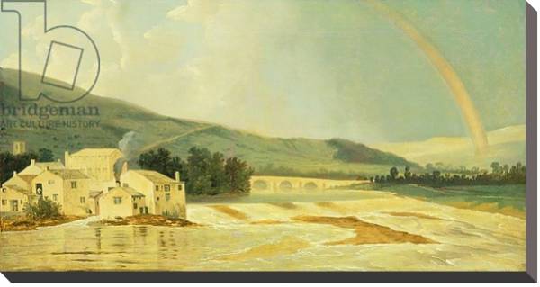 Постер Otley Bridge on the River Wharfe с типом исполнения На холсте без рамы