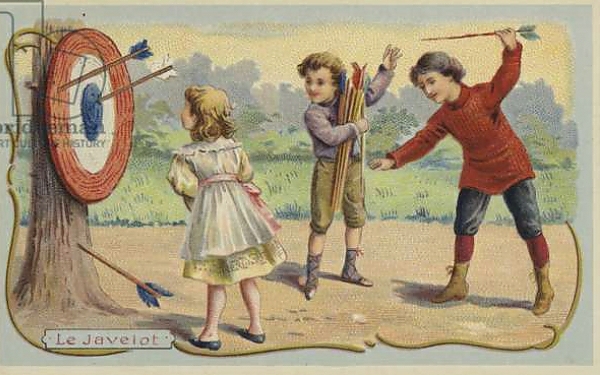 Постер Throwing arrows at a target с типом исполнения На холсте без рамы