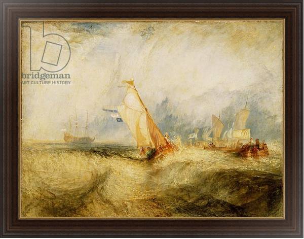 Постер Van Tromp Going About to Please His Masters - Ships a Sea Getting a Good Wetting, 1844 с типом исполнения На холсте в раме в багетной раме 1.023.151