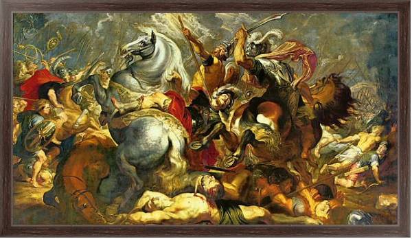 Постер Победа и смерть в битве консула Декия Муса с типом исполнения На холсте в раме в багетной раме 221-02