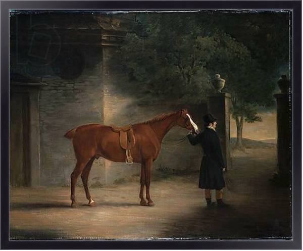 Постер A Hunter and a Groom in a Courtyard, 1816 с типом исполнения На холсте в раме в багетной раме 221-01