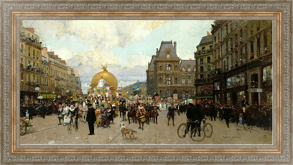 Постер Mi-carême à Paris с типом исполнения На холсте в раме в багетной раме 484.M48.310