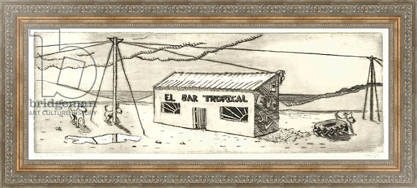 Постер El Bar Tropical с типом исполнения На холсте в раме в багетной раме 484.M48.310