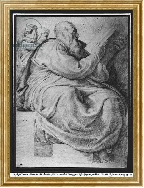 Постер The Prophet Zacharias, after Michelangelo Buonarroti с типом исполнения На холсте в раме в багетной раме NA033.1.051