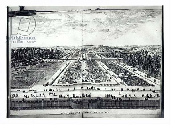 Постер Perspective View of the Garden of Vaux-le-Vicomte с типом исполнения На холсте в раме в багетной раме 221-03