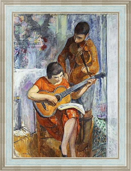 Постер The Musicians; Les musiciens, c.1930 с типом исполнения На холсте в раме в багетной раме NA053.0.114