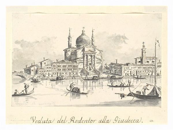 Постер The Church of the Redentore from the Giudecca Canal с типом исполнения На холсте в раме в багетной раме 221-03